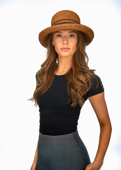 MAYA Raffia Turned Brim