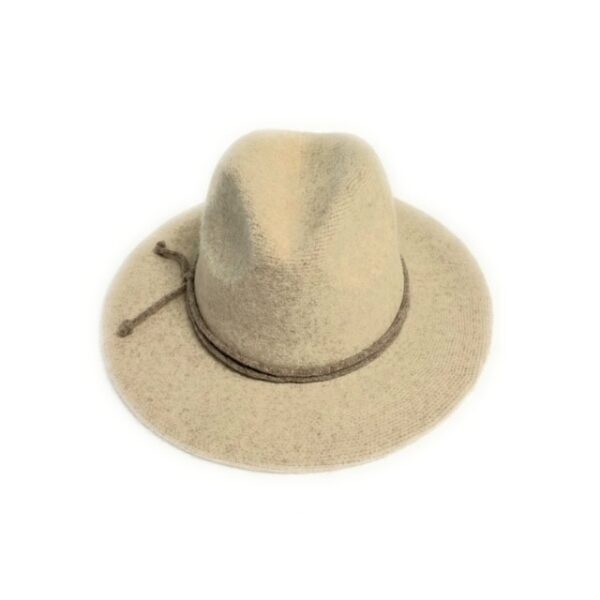 21s 0905 boiled wool fedora brim with tie