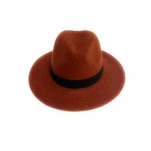 21s 0908 boiled wool brim hat with stripe