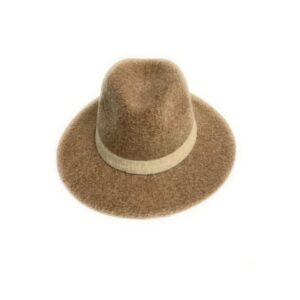 21s 0908 boiled wool brim hat with stripe