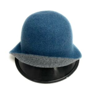 21s 0564 boiled wool flat knit reversible cloche hat