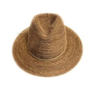 24s 0926 woven fedora brim hat with pattern