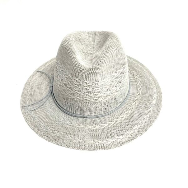 24s 0926 woven fedora brim hat with pattern