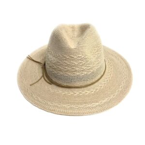 24s 0926 woven fedora brim hat with pattern